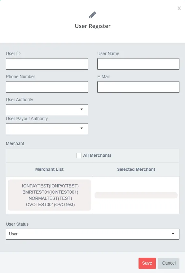 User ID - Register User ID - Register