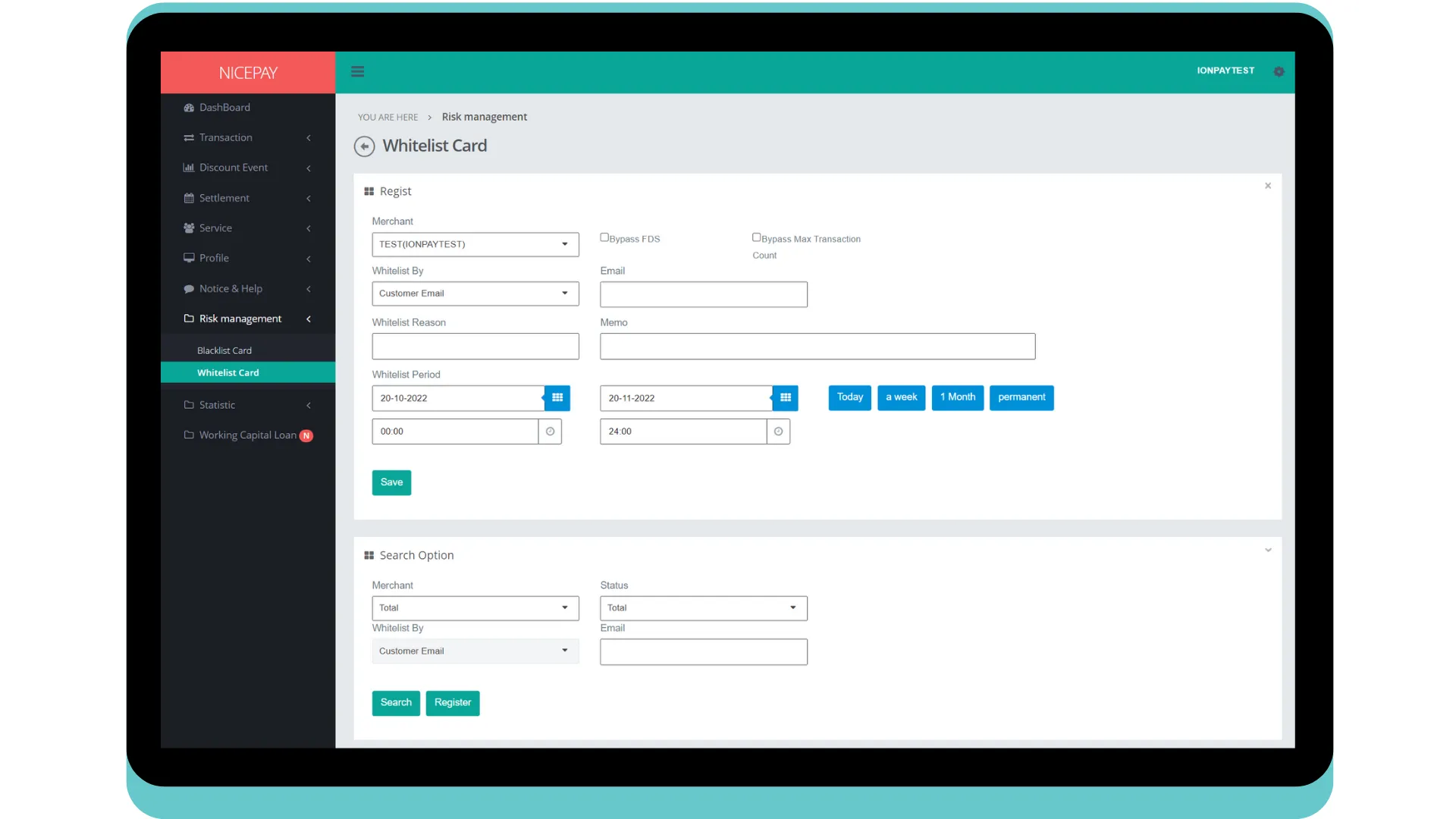 Whitelist Card - Registration - By Customer Email Whitelist Card - Registration - By Customer Email