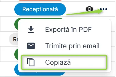 Copiază o comandă