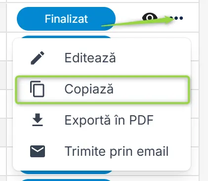 Copiază un document finalizat