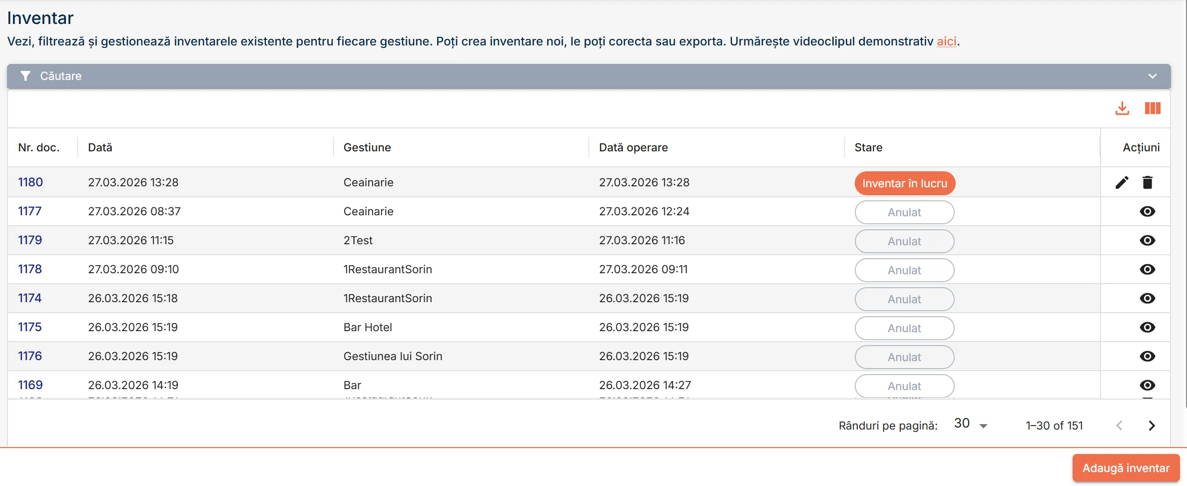 Pagina Inventar Pagina Inventar