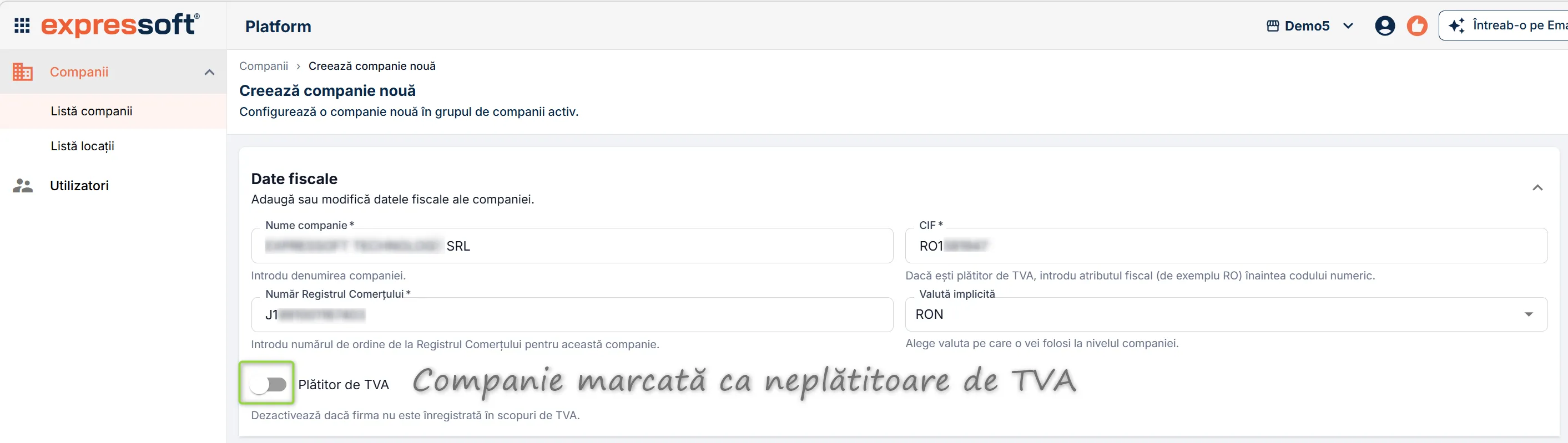 Companie marcată ca neplătitoare de TVA