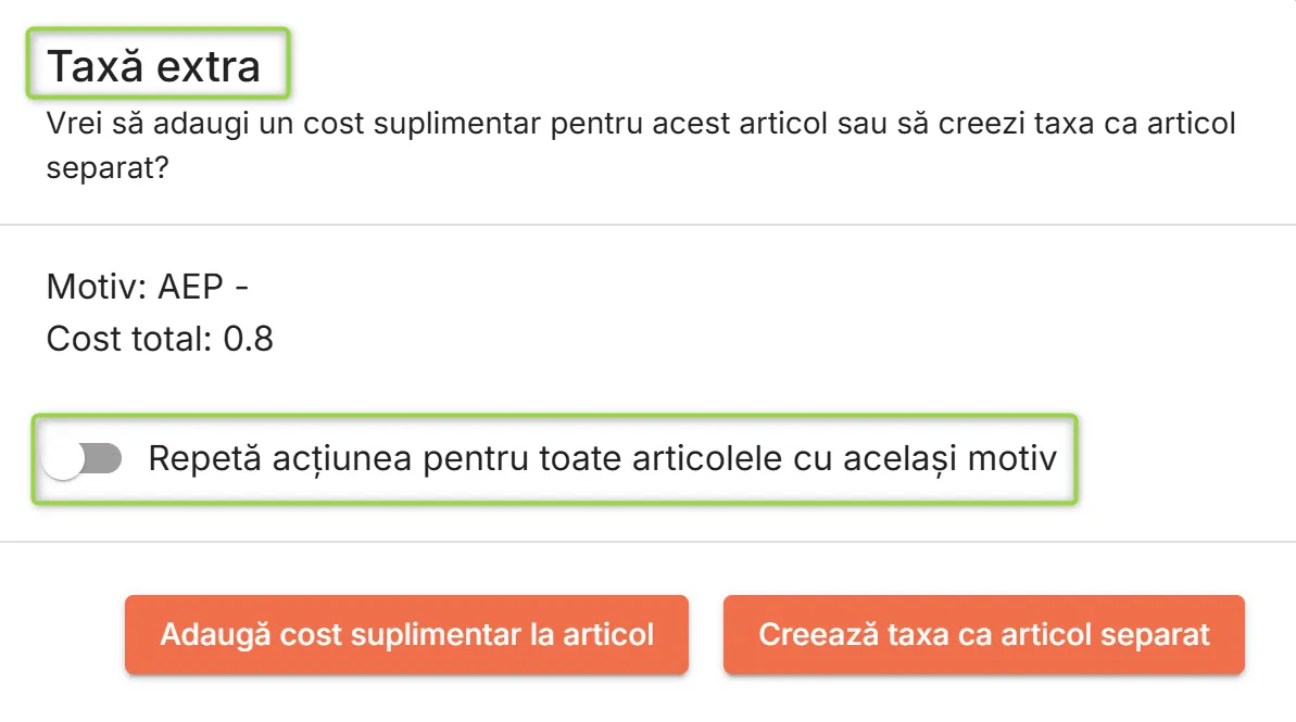 Taxă extra