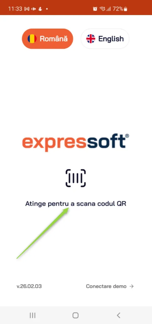 Atinge pentru a scana codul QR