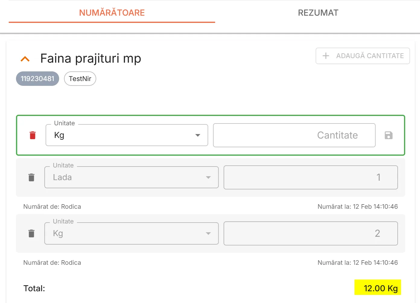 Secțiunea Numărătoare Secțiunea Numărătoare