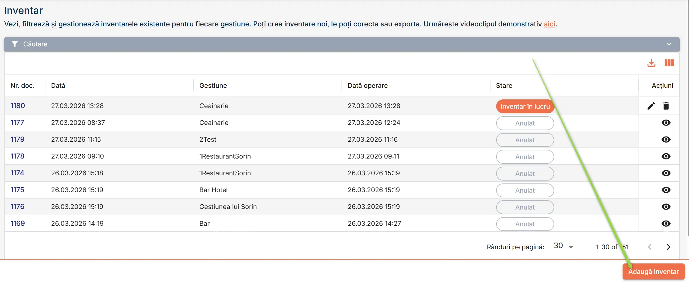Inițiază procesul de creare a unui document de inventar Inițiază procesul de creare a unui document de inventar