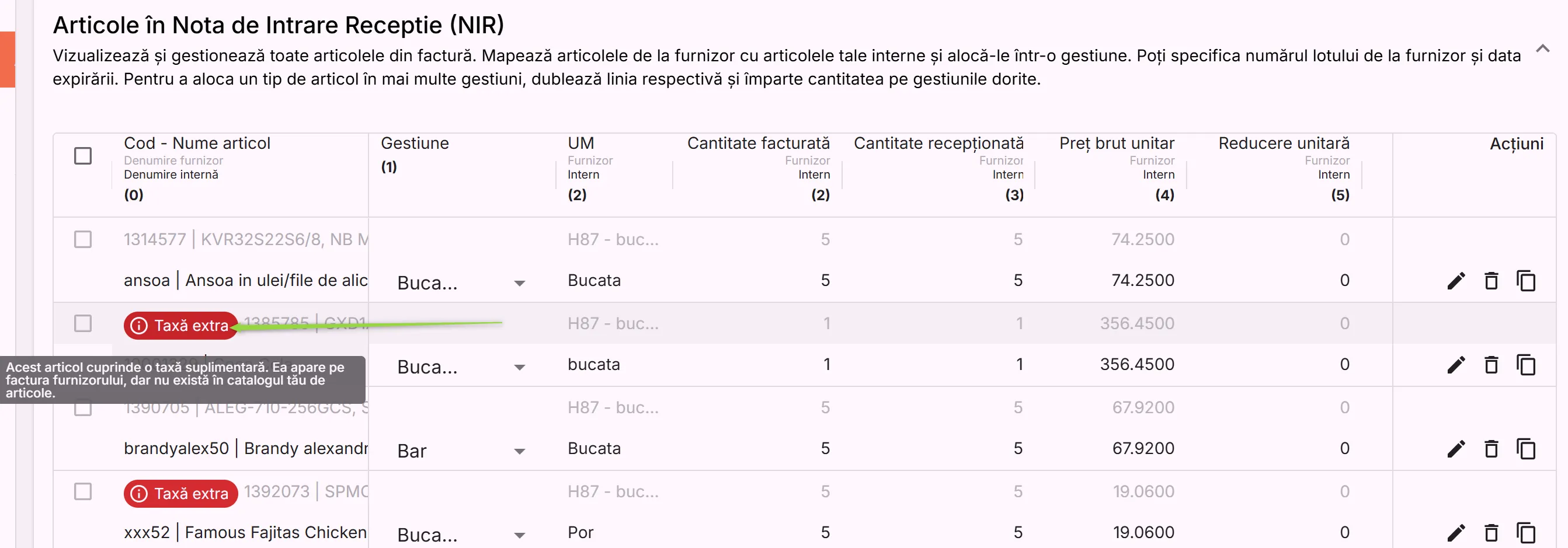 Avertizări despre taxe extra