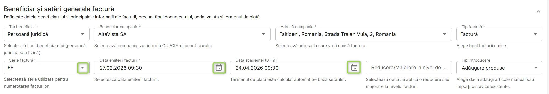 Completează detaliile de bază Completează detaliile de bază