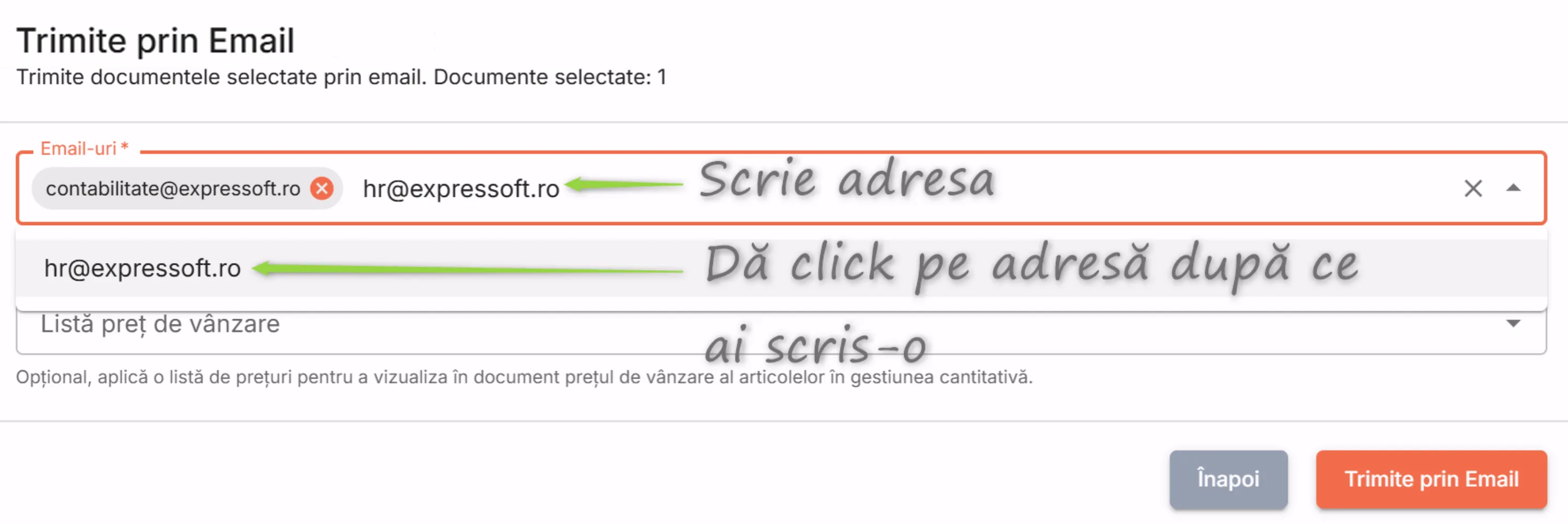 Scrie adresa sau adresele de email Scrie adresa sau adresele de email