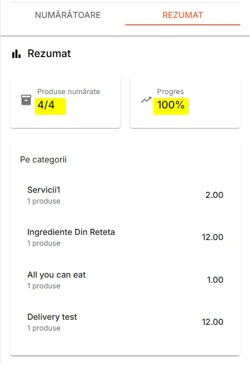 Verifică progresul inventarului Verifică progresul inventarului
