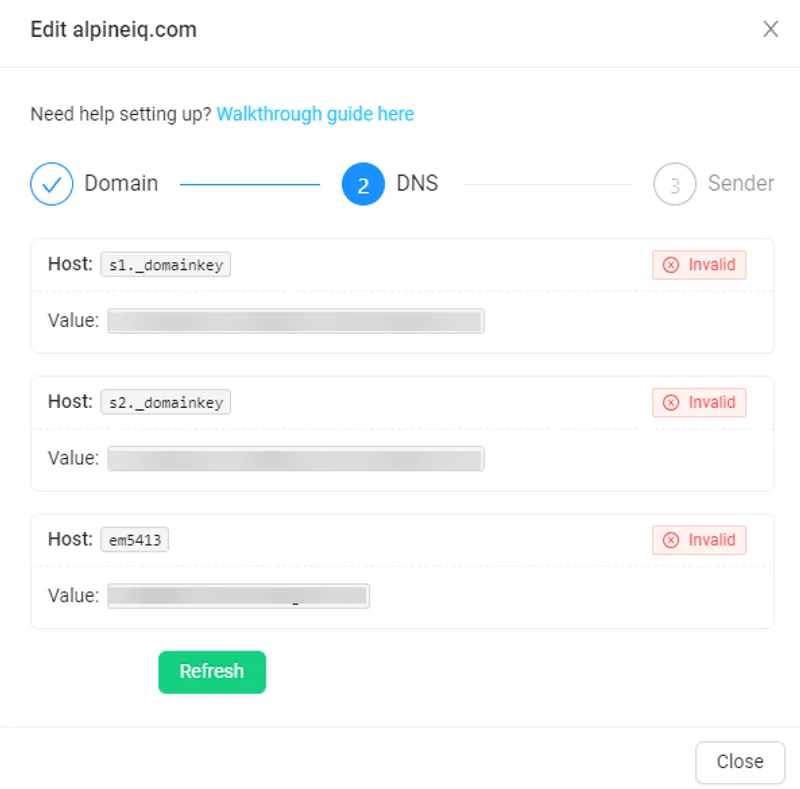 Email / Domain Settings - Alpine IQ - User Guides