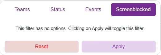 Filter Screenblocked Agents Filter Screenblocked Agents