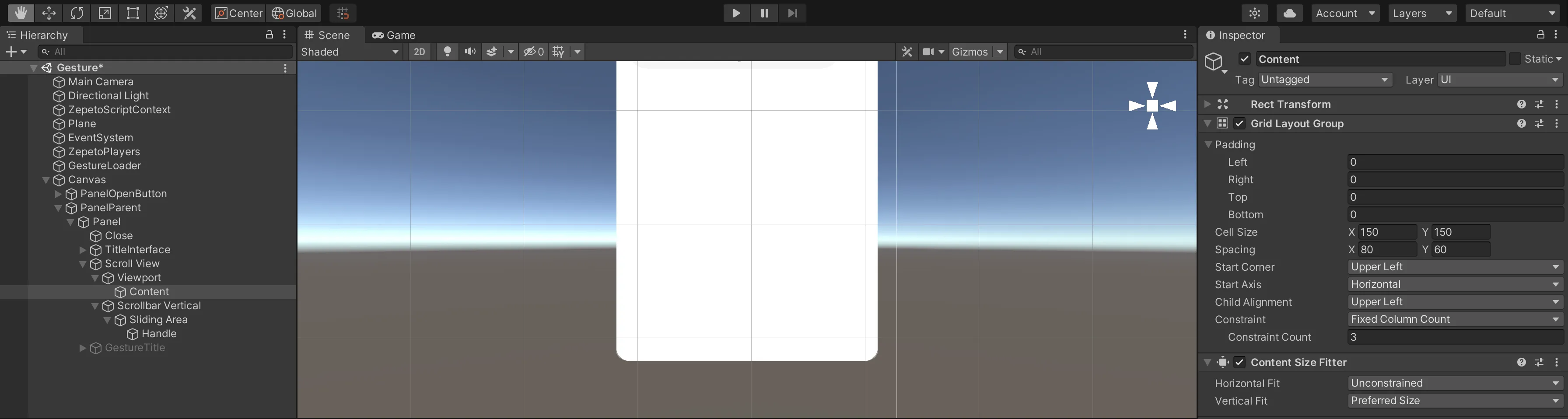 Scroll View Configuration Example Scroll View Configuration Example