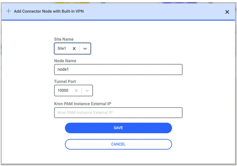 Inbound Built-In VPN Configuration Screen (first step) Inbound Built-In VPN Configuration Screen (first step)