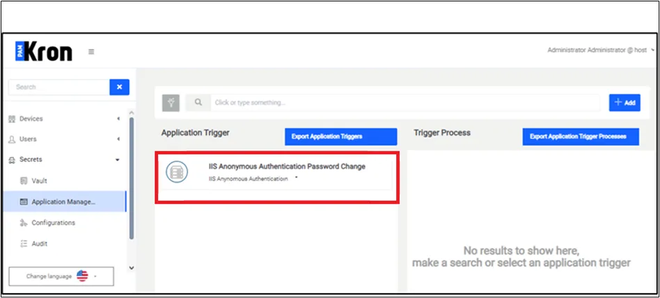 Application Management - Application Trigger Definition Screen Application Management - Application Trigger Definition Screen