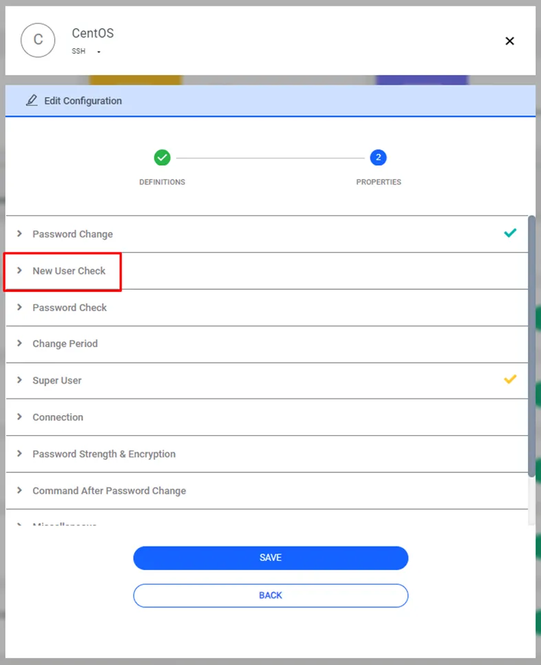 Change account password with super user