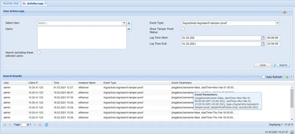 Tamper Proof Log Search Results Tamper Proof Log Search Results