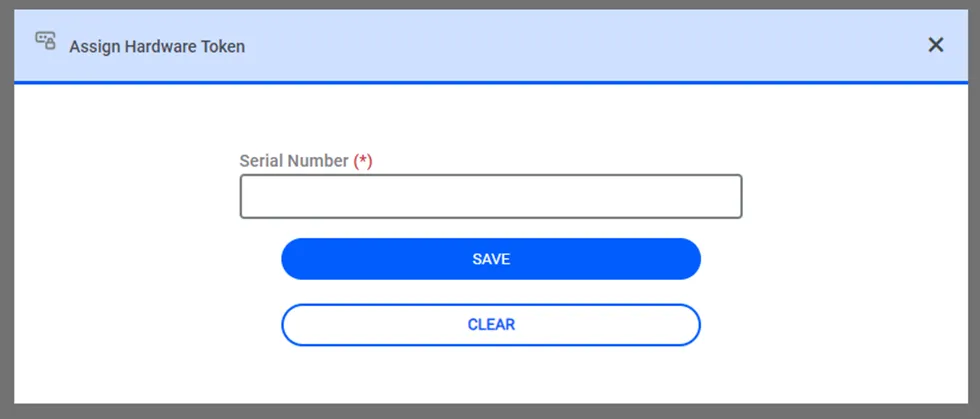 Assign Hardware Token