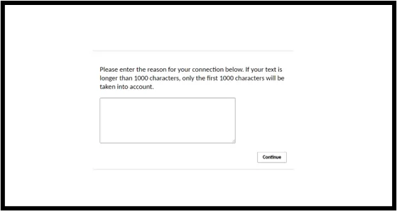 Reason field for RDP connections Reason field for RDP connections