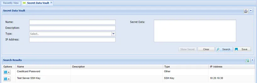 Secret Data Vault