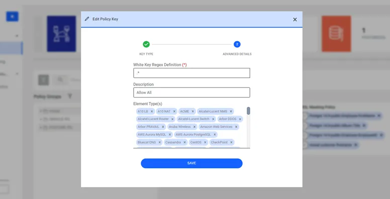 SQL Policy Key Definition / Key Type selection is White Key SQL Policy Key Definition / Key Type selection is White Key