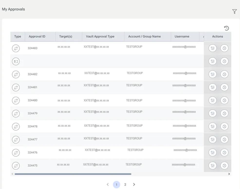 Approval via GUI