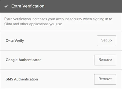 Okta Verification Methods