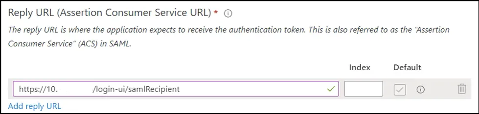Reply URL Reply URL