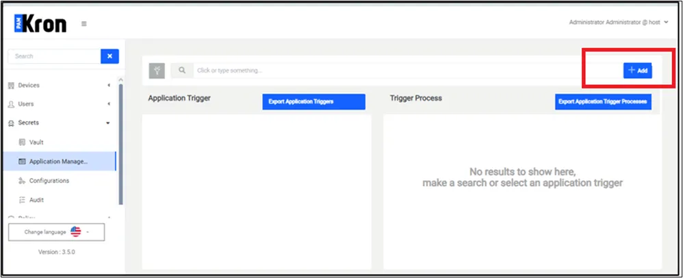 Application Management Definition Screen Application Management Definition Screen