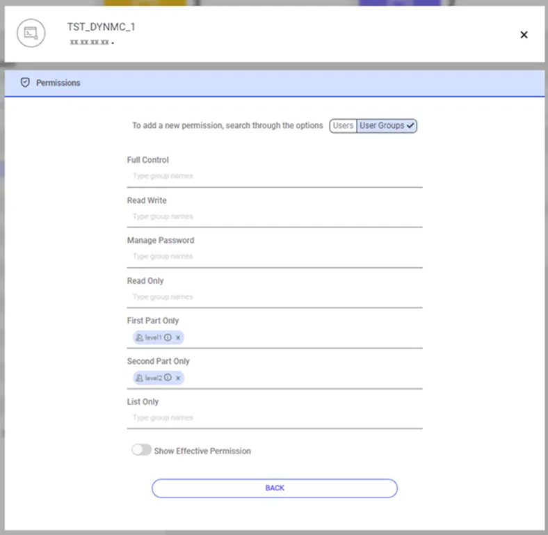 vvvAccount Permissions Set Up for User Groups 