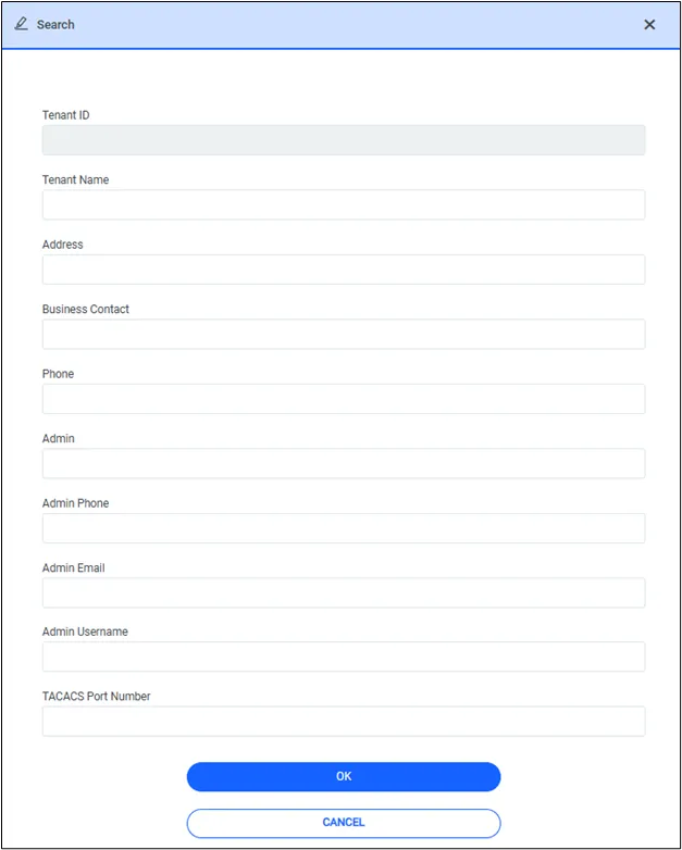 Search  the tenants
