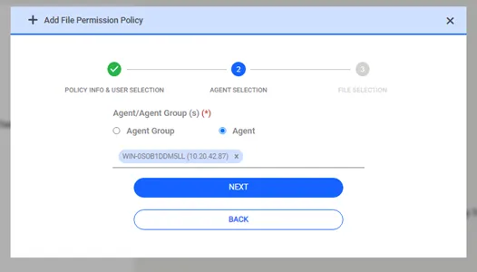 Adding a File Permission rule Adding a File Permission rule
