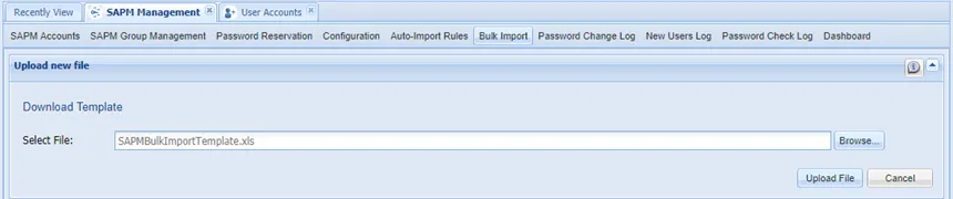 Uploading Bulk Import File Uploading Bulk Import File
