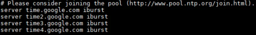 ntp config ntp config