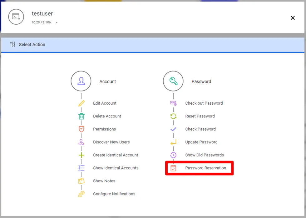 Password Reservation Password Reservation