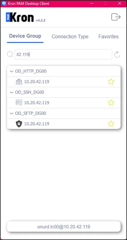 Search a device in the Desktop Client Search a device in the Desktop Client