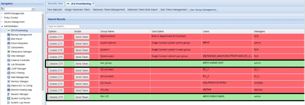 Enabling MFA for a User Group