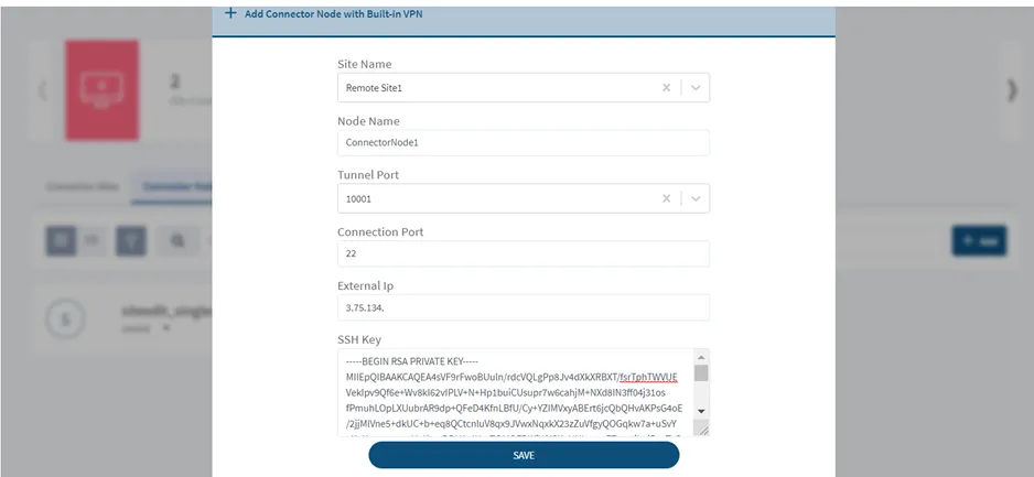 Built-In VPN Configuration Screen