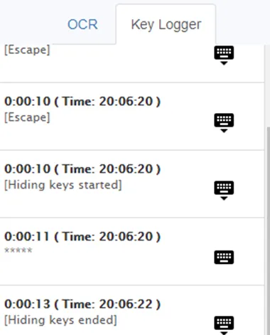 Logs for Hidden Keys Logs for Hidden Keys