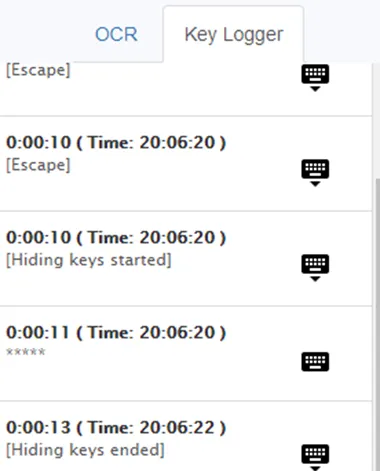 Logs for Hidden Keys