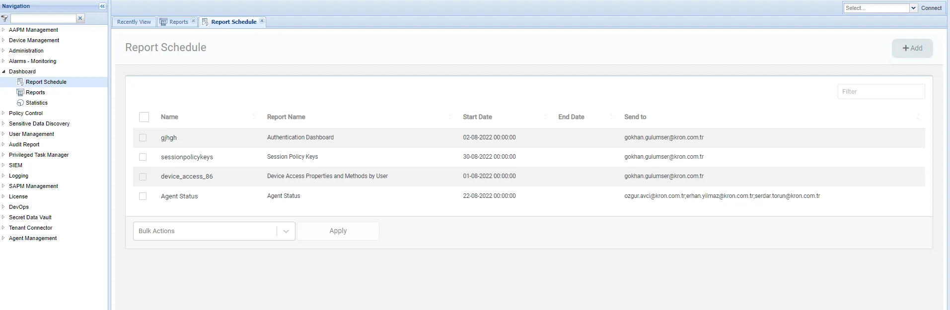 Scheduling and Sending email of Created Charts or Dashboards
