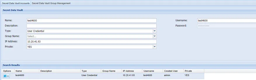 SDV Configuration Parameters for Remote Application Login