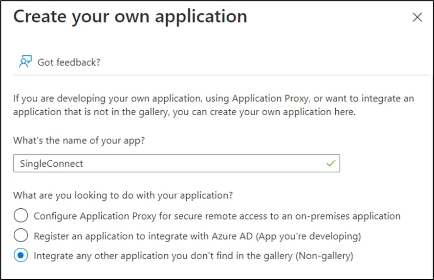 Create your own application Create your own application
