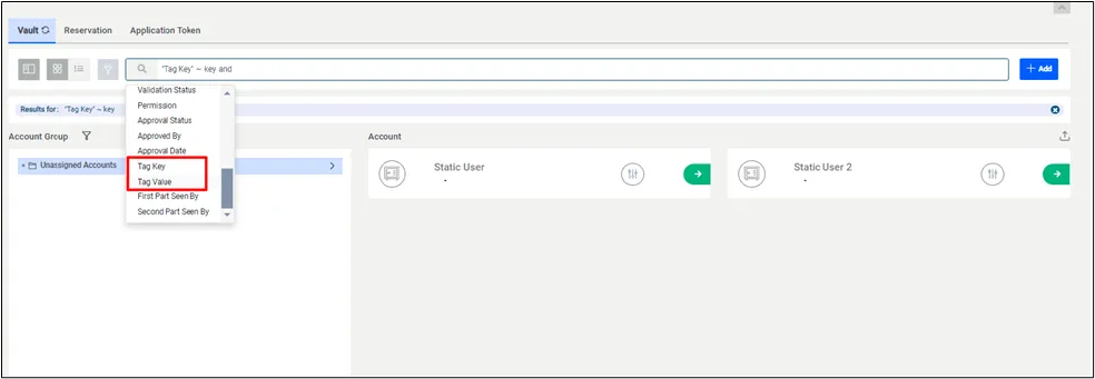 Seach Account Tags