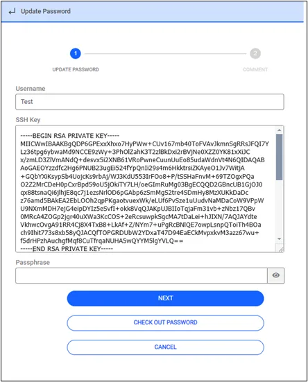 Update Vault with SSH_KEY configuration 
