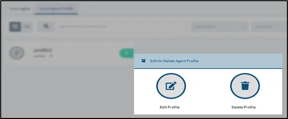 Linux Agent Profile Option Buttons Linux Agent Profile Option Buttons