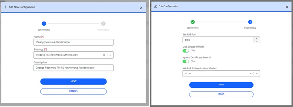 Application Configuration Definition Screen Application Configuration Definition Screen