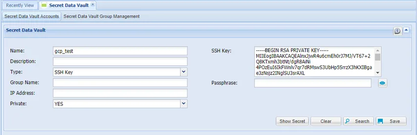 SSH Key in the SAP SSH Key in the SAP