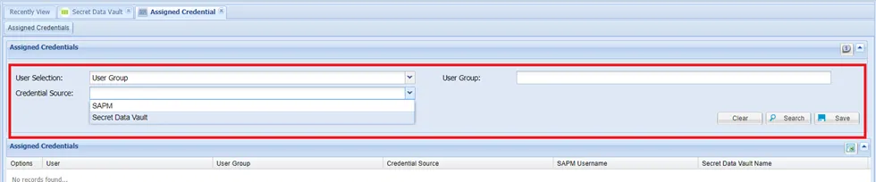 Assigned Credentials Configuration