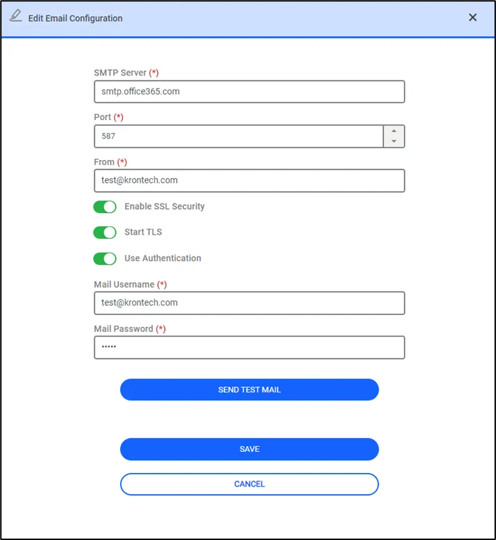 Email Configuration Email Configuration